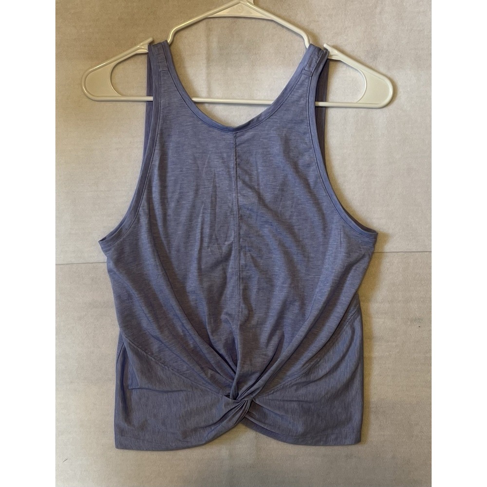 ATHLETA Essence Twist Tank Top Size Small Periwinkle Scoop Neck Women's